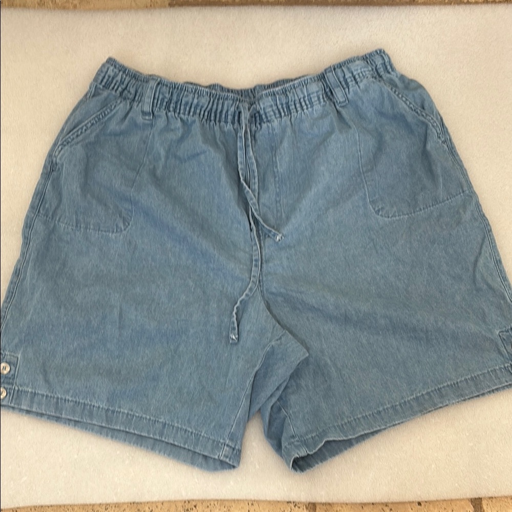 Karen Scott Blue Jean Shorts Relaxed Fit
